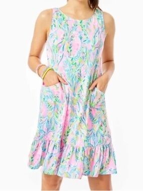 EUC Lilly Pulitzer Kristen Flounce Dress size Large